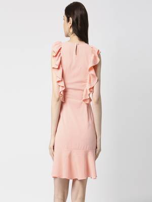 Peach ruffle dress 5