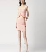 Cord-set- peplum top and pencil skirt