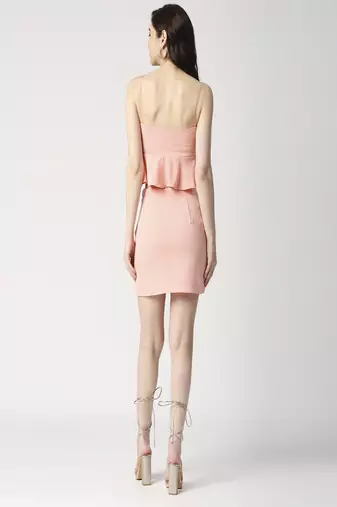 Cord-set- peplum top and pencil skirt