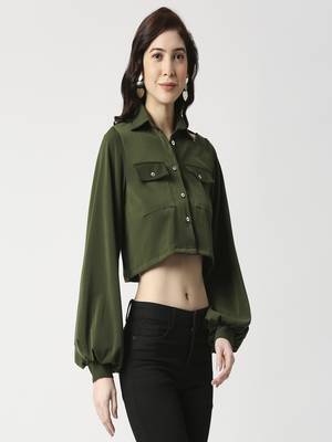 Olive crop shirt 3