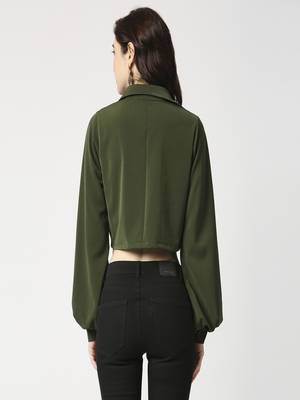 Olive crop shirt 4