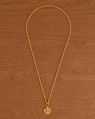 golden chain with Laxmi coin pendant one gram gold 2