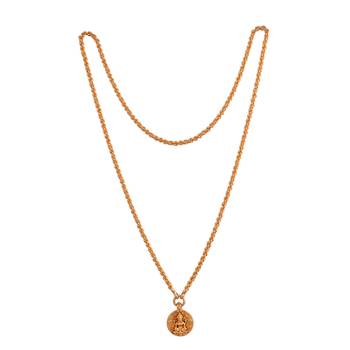  golden chain with Laxmi coin pendant one gram gold 3