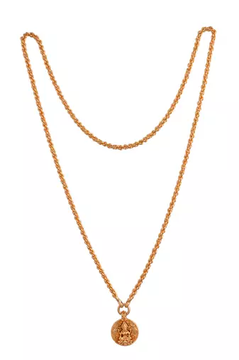  golden chain with Laxmi coin pendant one gram gold