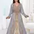 Grey Color Full Sleeves Handmade Moroccan Kaftan