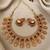 GOLD TONE ETHNIC CHOKER STONES STUDDED NECKLACE SET FOR WOMEN