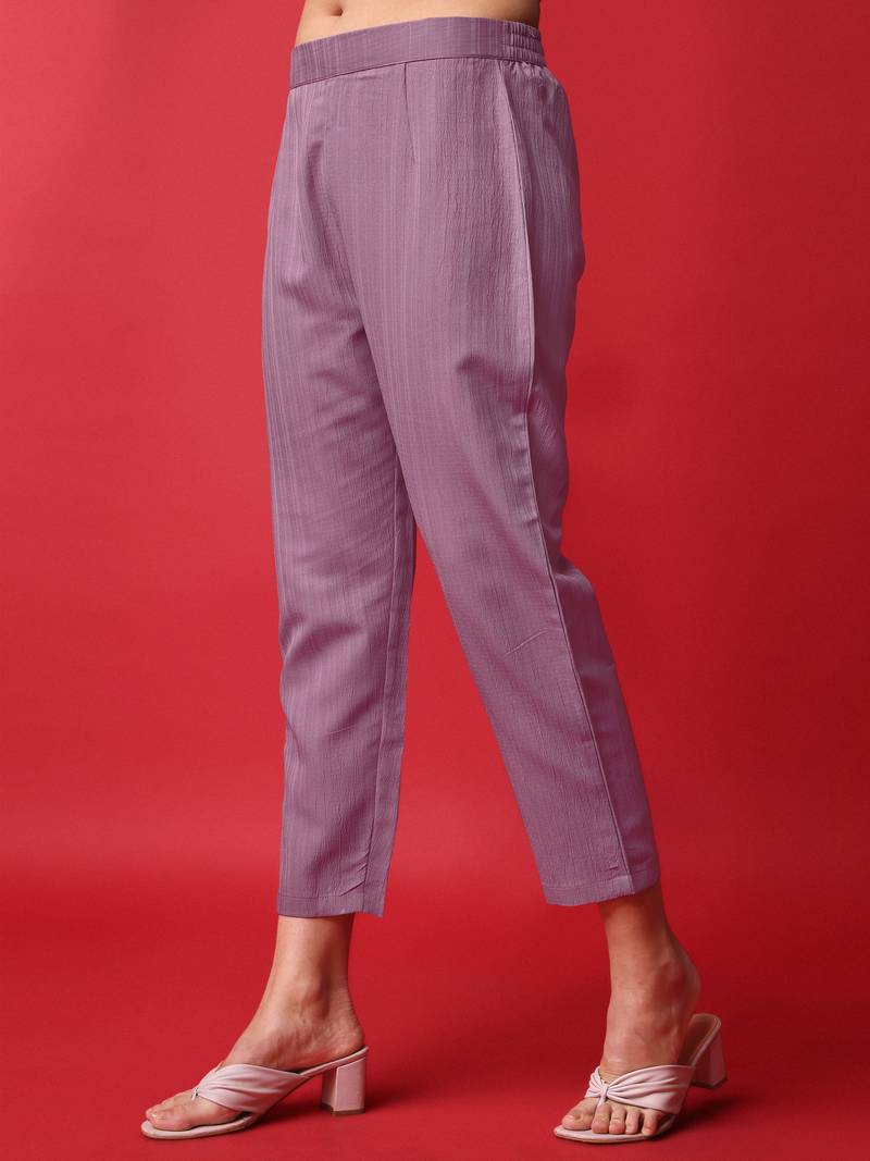 Clemira Purple Color Embroidered Women'S Kurta Palazzo Dupatta Set