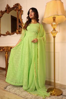 Women's pista floral embroidered maxi dress 2