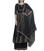 Black Anarkali sharara Set