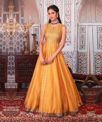 Musturd Anarkali set 2