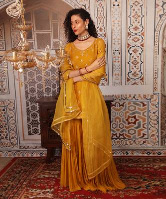 musturd sharara set 1