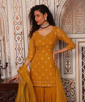 musturd sharara set 3