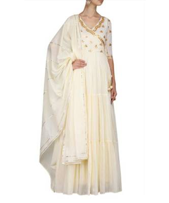Off White  Anarkali Set 1