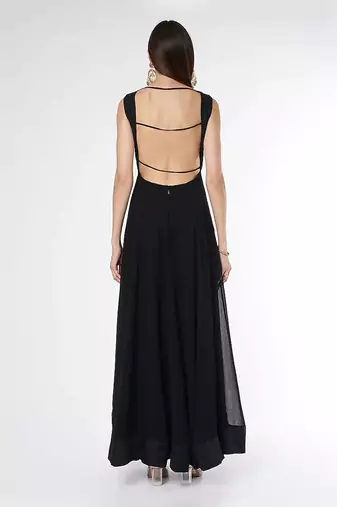 Black Anarkali Set