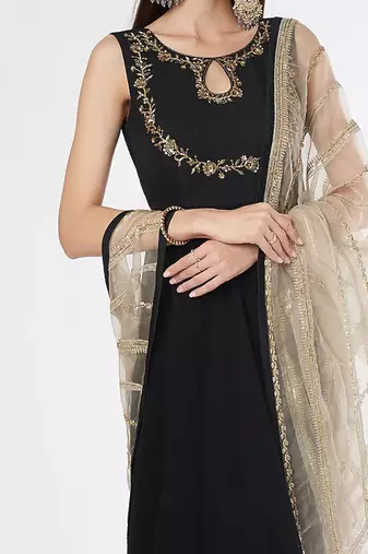 Black Anarkali Set