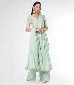 Ice Blue Anarkali Set