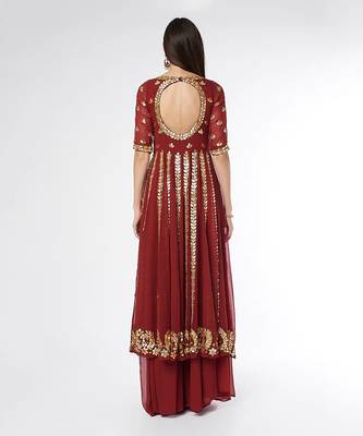 Maroon Anarkali Set 2