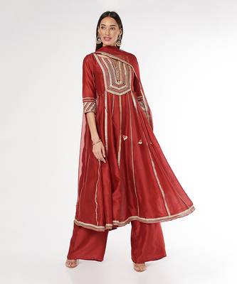 Brick Anarkali Set 1
