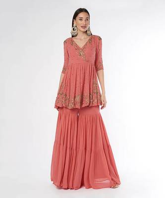 Peplum Kurta With Sharara 1