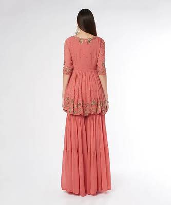 Peplum Kurta With Sharara 2