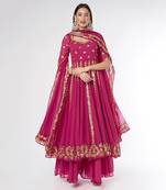 Dark Pink Anarkali Set