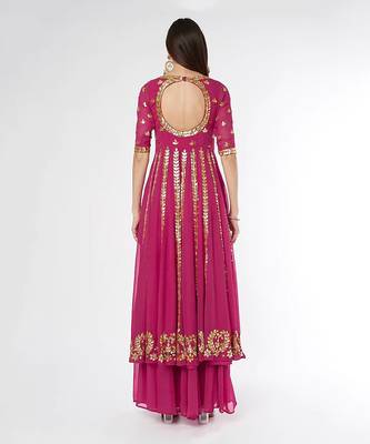 Dark Pink Anarkali Set 2