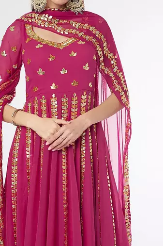 Dark Pink Anarkali Set