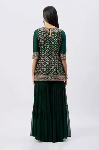 Bottle Green Kurta Set