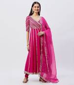 Hot Pink Anarkali Set