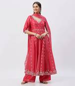 Rose Pink Anarkali Set