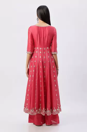 Rose Pink Anarkali Set