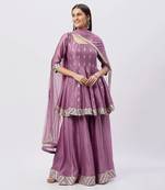 Lavender Peplum Kurta Set