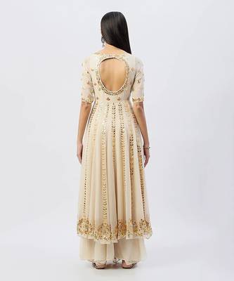Off White Anarkali Set 2