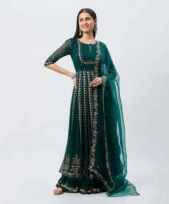 Emerald Anarkali Set 1