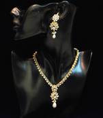 Traditional n elegant white kundan necklace set