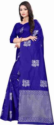 BLUE FANCY TRENDY JACCQUARD SAREE 2