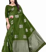 MEHNDI FANCY TRENDY JACCQUARD SAREE
