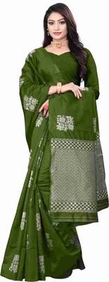 MEHNDI FANCY TRENDY JACCQUARD SAREE 2