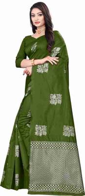 MEHNDI FANCY TRENDY JACCQUARD SAREE 3