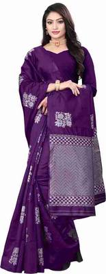 PURPLE  FANCY TRENDY JACCQUARD SAREE 2