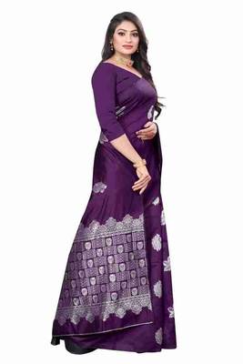 PURPLE FANCY TRENDY JACCQUARD SAREE 2