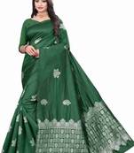 GREEN FANCY TRENDY JACCQUARD SAREE