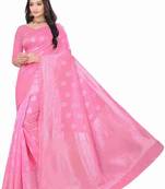 PINK FANCY TRENDY JACCQUARD SAREE
