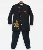 Black Bandgala With Pant For Boys