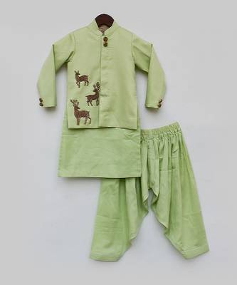 Multi Colored Embroidery Jacket And Kurti Pant 4