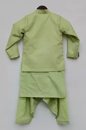 Multi Colored Embroidery Jacket And Kurti Pant
