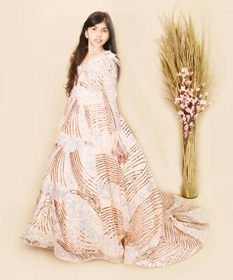 Peach Jacket With Kurta And Pant 1