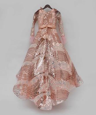 Peach Jacket With Kurta And Pant 4