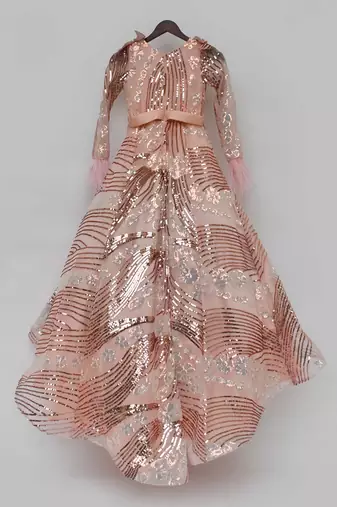 Peach Jacket With Kurta And Pant
