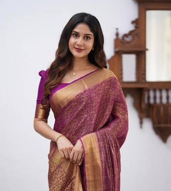 WINE GOREGOUS  JACCQUARD SAREE 3